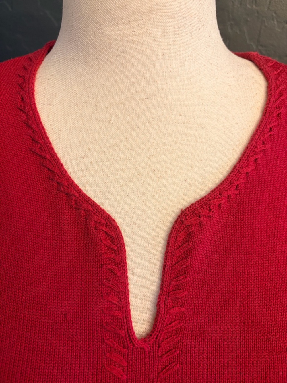 Women’s Raspberry Split-Neck Sweater - Picture 4 of 4